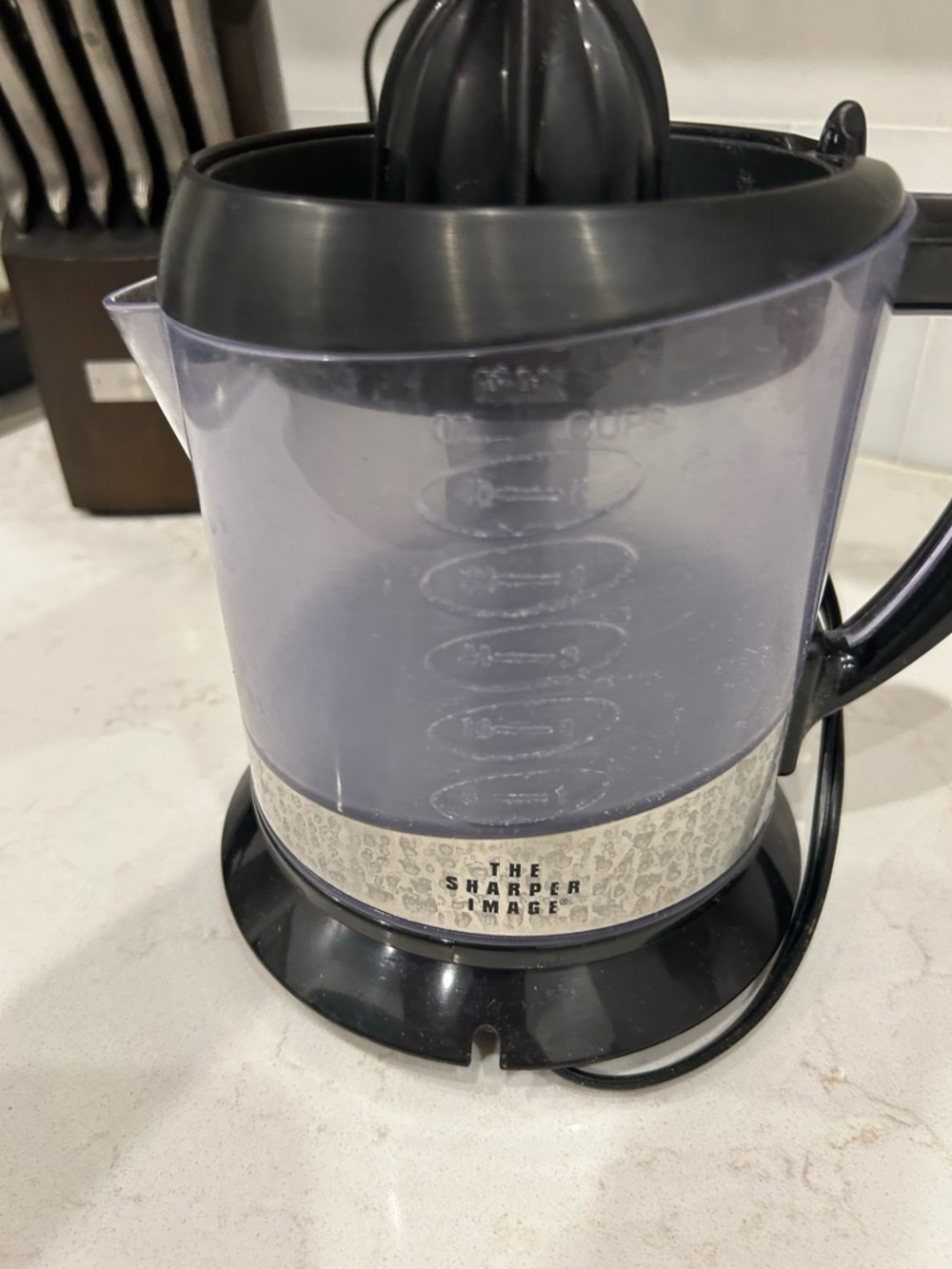 Sharper Image Black and Clear Electric Citrus Juicer